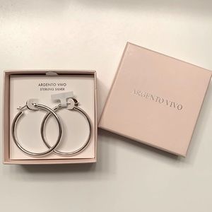 Argento Vivo Sterling Silver Hoop Earrings